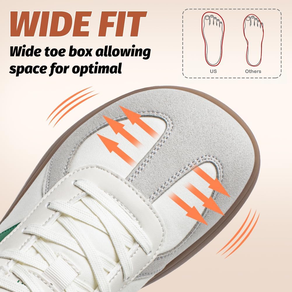 Wide Barefoot Shoes Hands Free Slip On Classic Retro Fashion Sneakers for Women