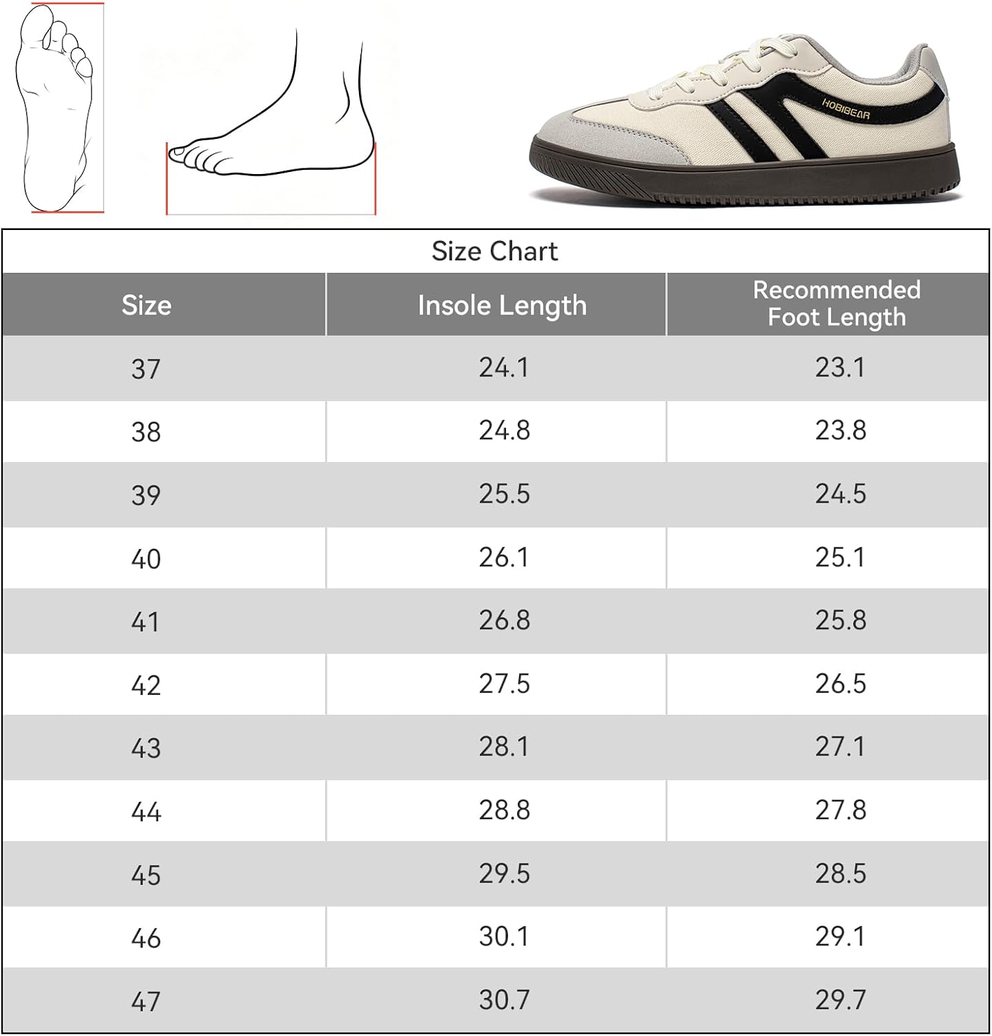 Zapatillas HOBIBEAR estilo retro para mujer y hombre: calzado informal ligero con puntera anatómica para mayor comodidad durante todo el día 1600 