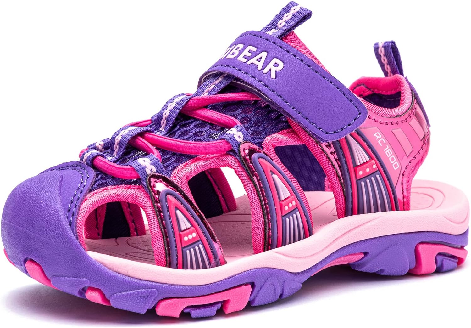 HOBIBEAR Boys' and Girls' Summer Outdoor Beach Sports Closed-Toe Sandals 1600