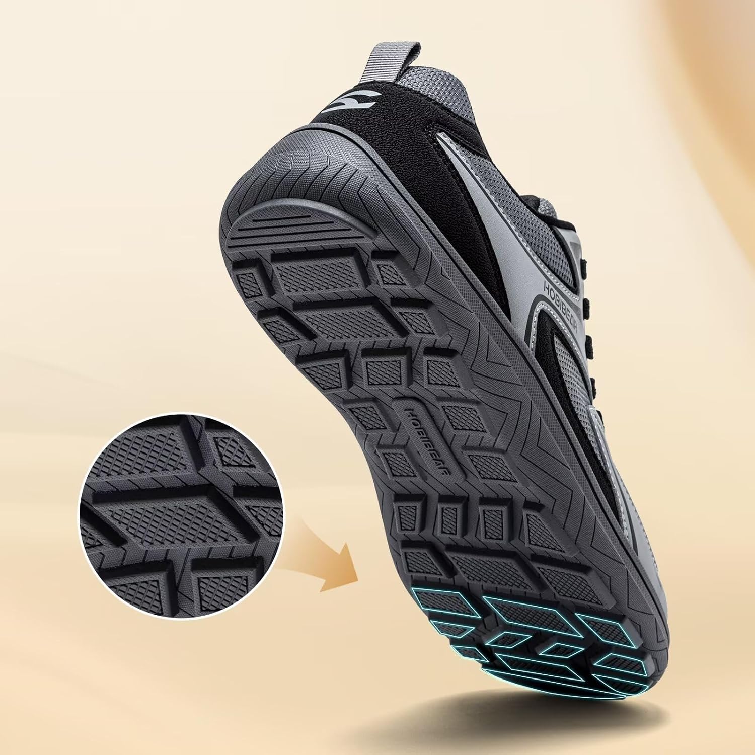 Unisex Wide Toe Barefoot Shoes Minimalist Sneakers for Men Women Lace-up Walking Shoes