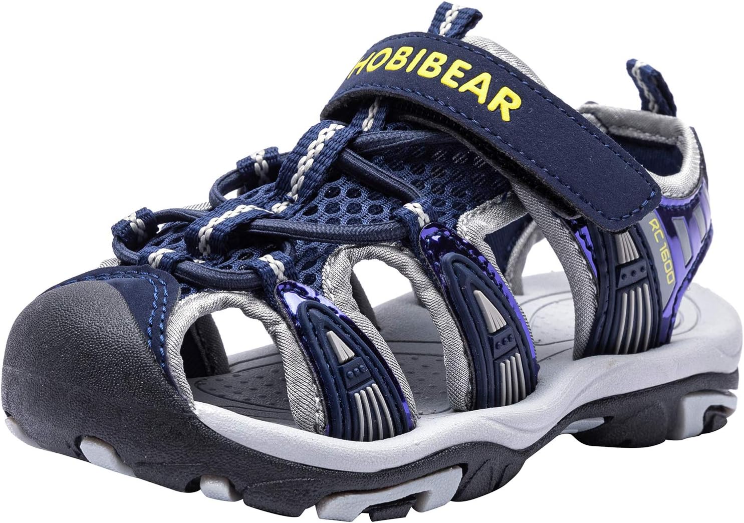 HOBIBEAR Boys' and Girls' Summer Outdoor Beach Sports Closed-Toe Sandals 1600