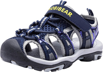 HOBIBEAR Boys' and Girls' Summer Outdoor Beach Sports Closed-Toe Sandals 1600