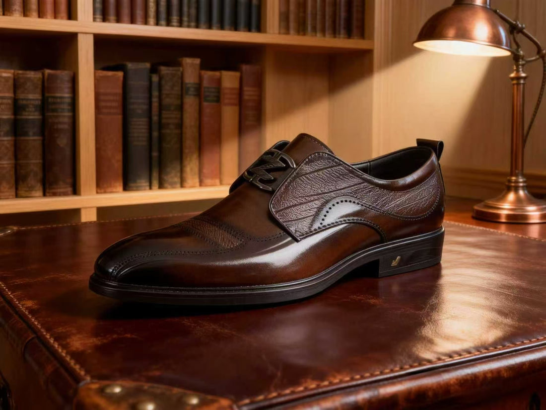 Men leather shoes business shoes9011